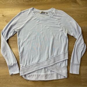 Athleta Light Blue Long Sleeve Pullover Top